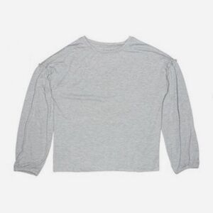 Rockets of Awesome Heather Gray Glitter Long Sleeve Top 6/7
